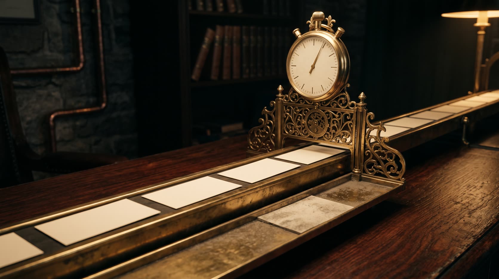 Automated rental enquiries for letting agents moving past a five-minute stopwatch gate while one card gathers dust