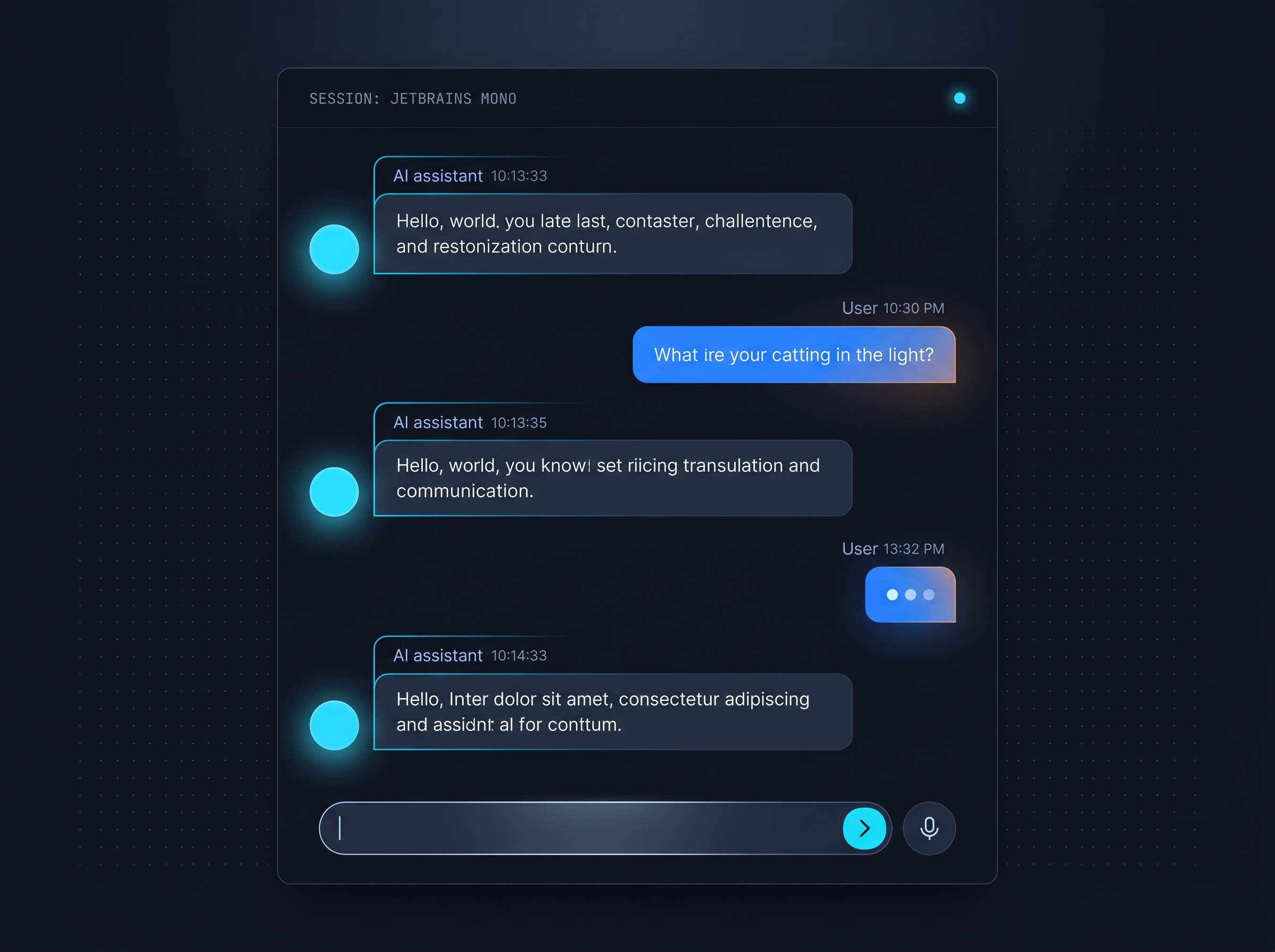 AI chatbot interface